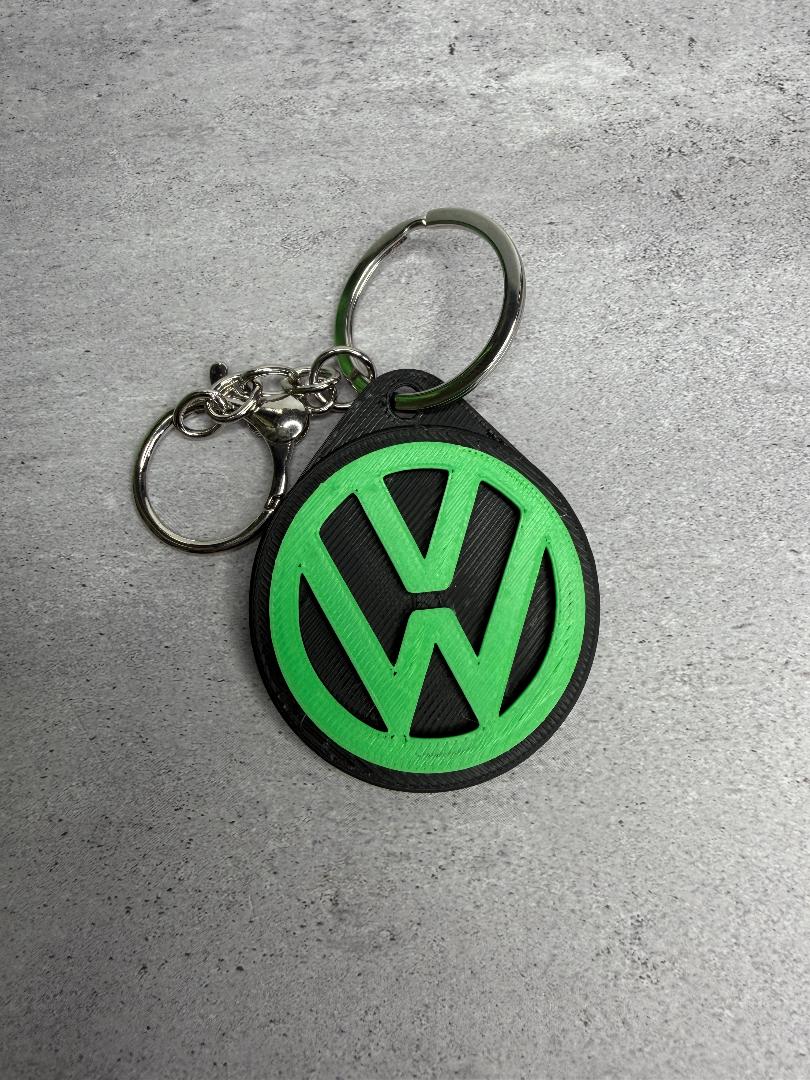 Green and Black VW Keychain