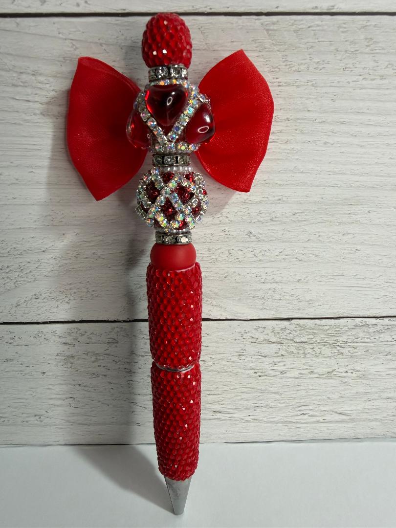 Bow beaded pen