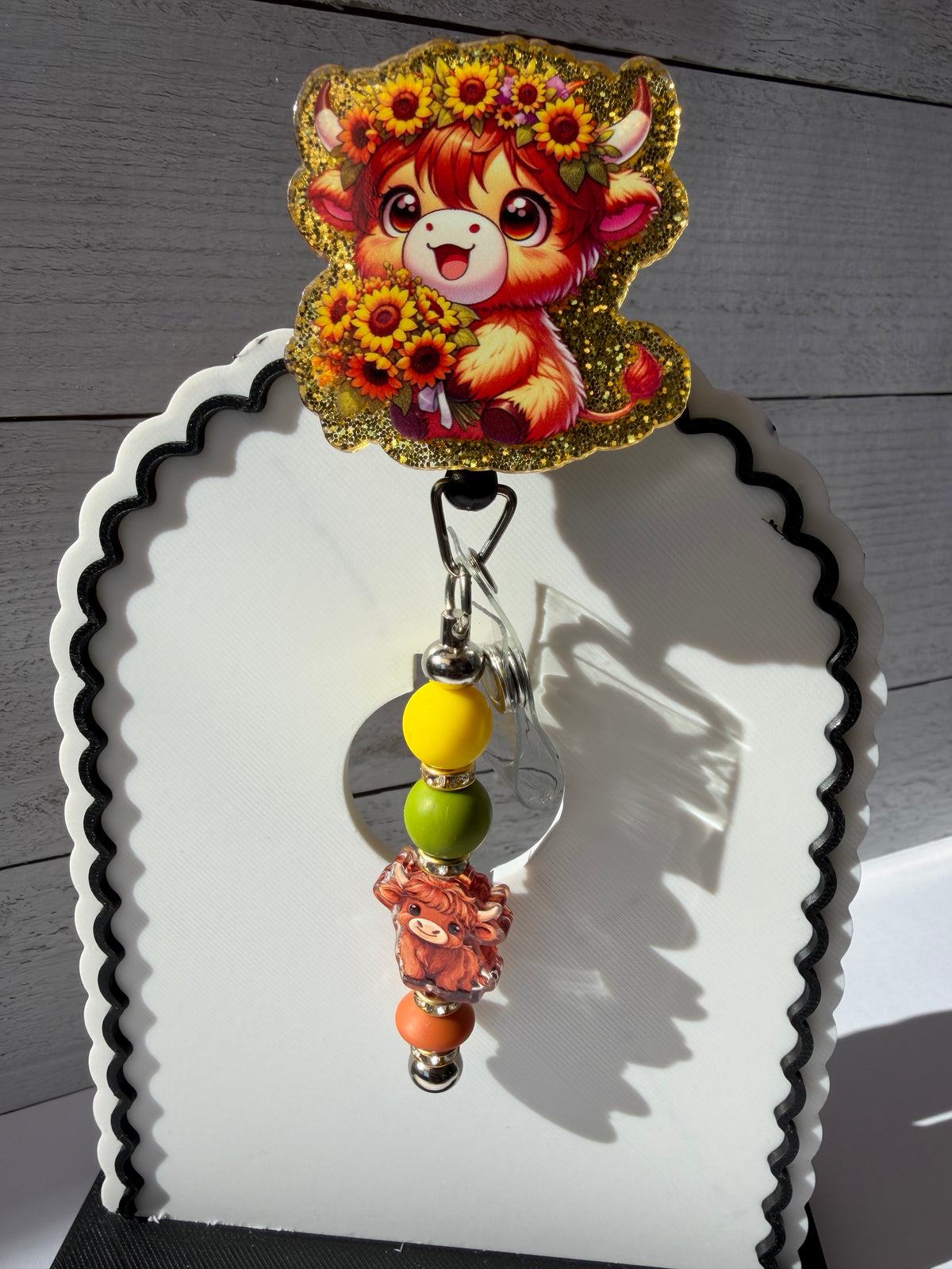 Cow badge reel