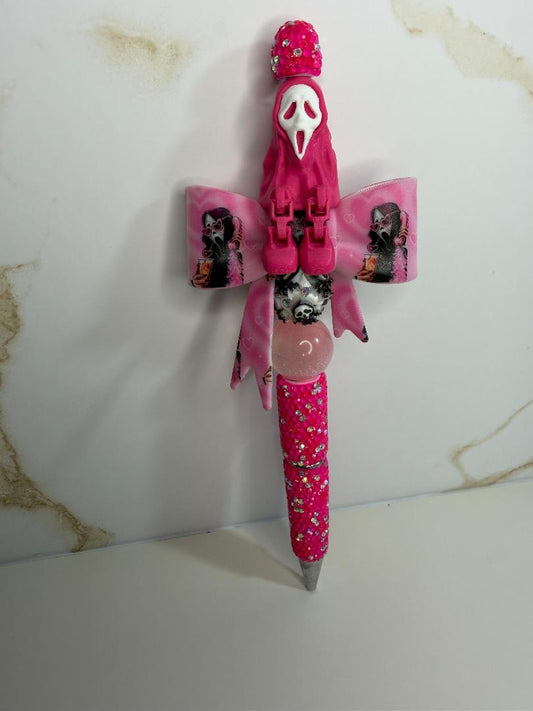 Pink ghost face-extended