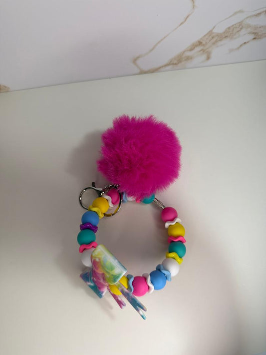 Colorful bubble wristlet