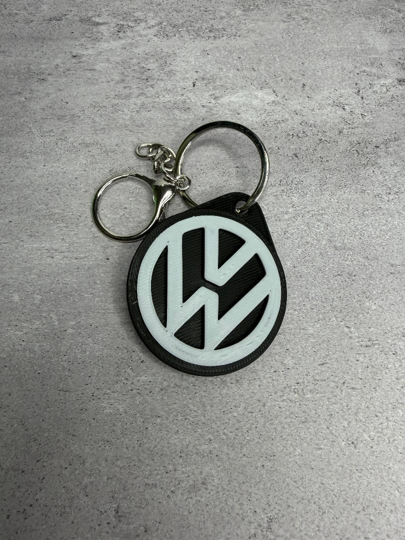White and Black VW keychain
