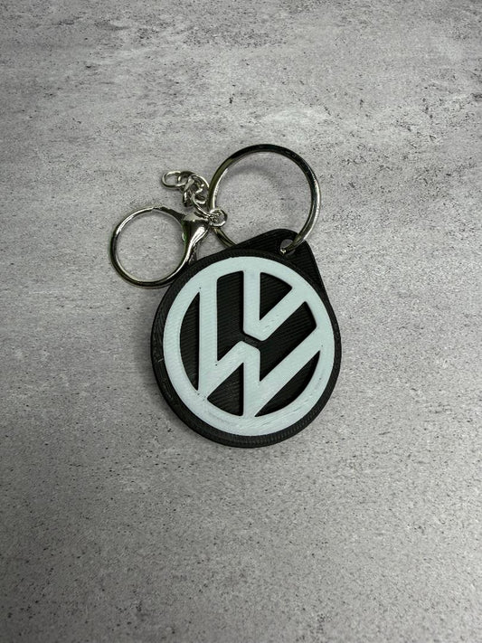 White and Black VW keychain