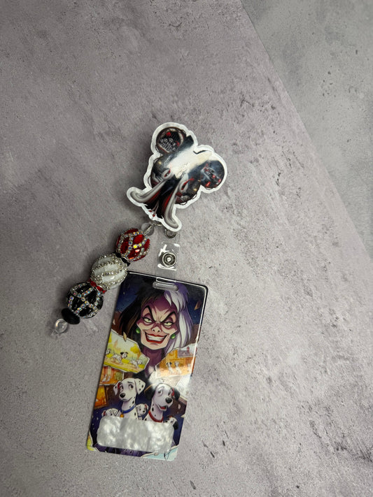 Dalmatian badge reel