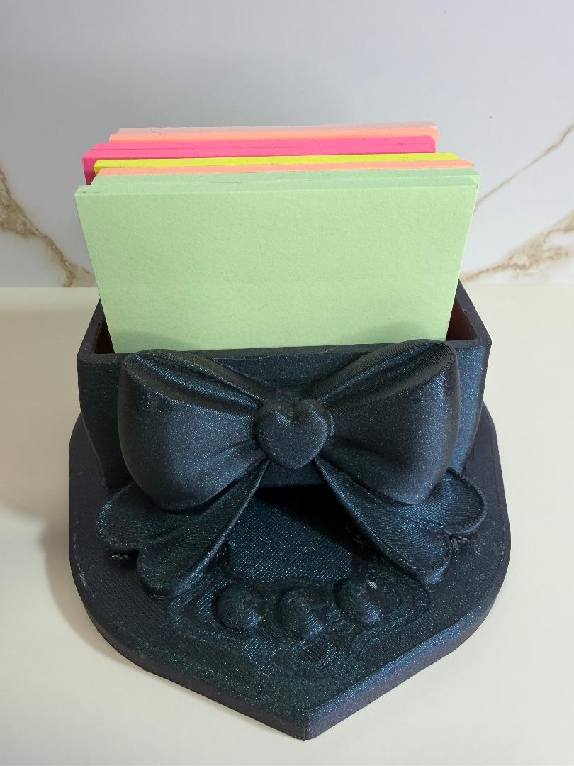 Bow sticky note holder