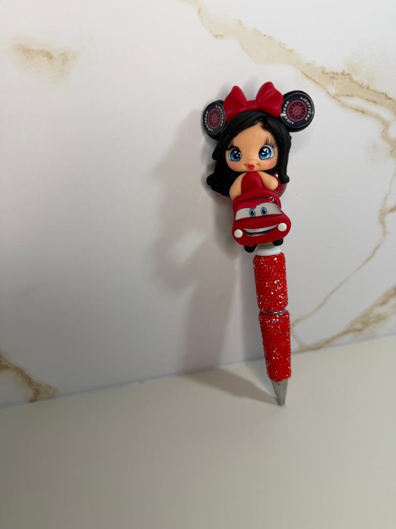 Cars girl clay pen