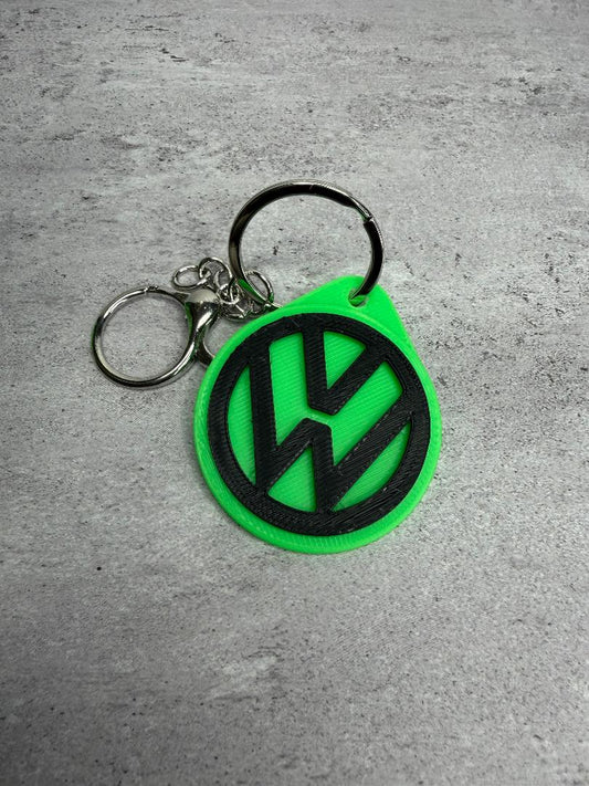 Black and green VW keychain