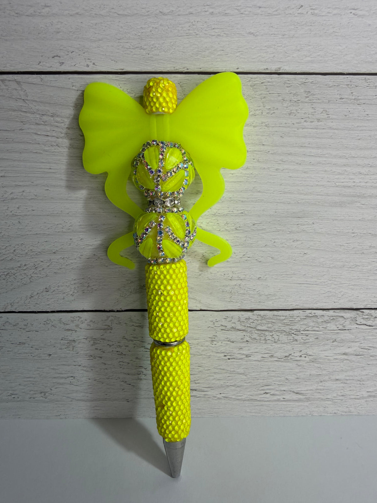 Bow rhinestone pen
