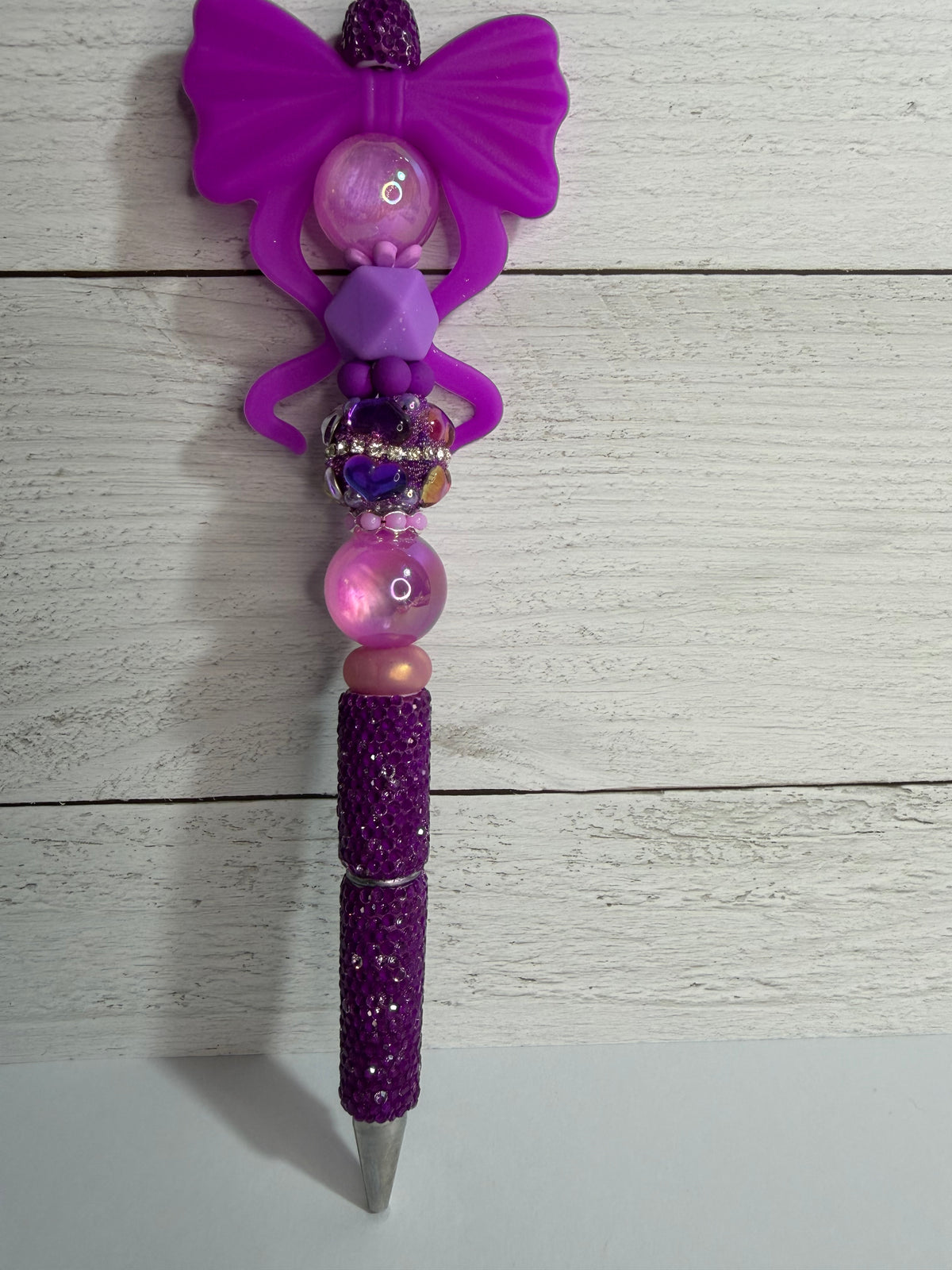 Bow rhinestone pen