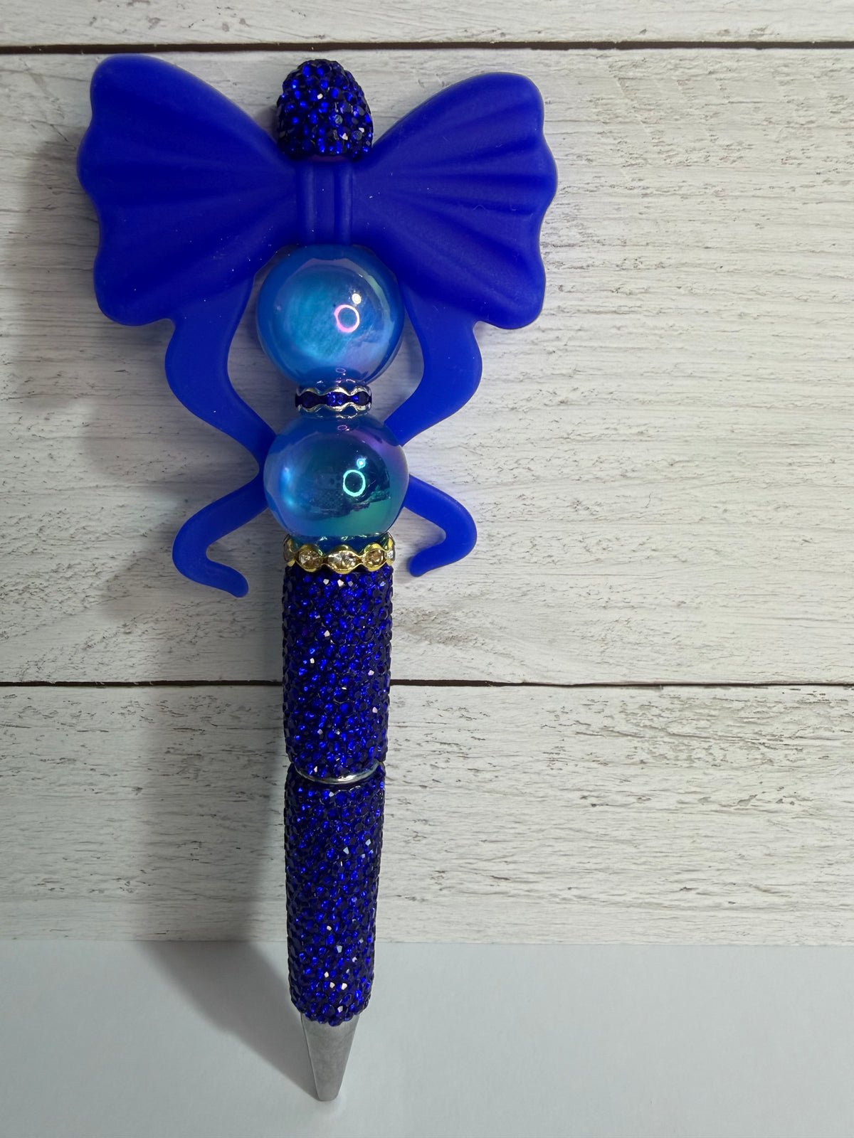 Bow rhinestone pen