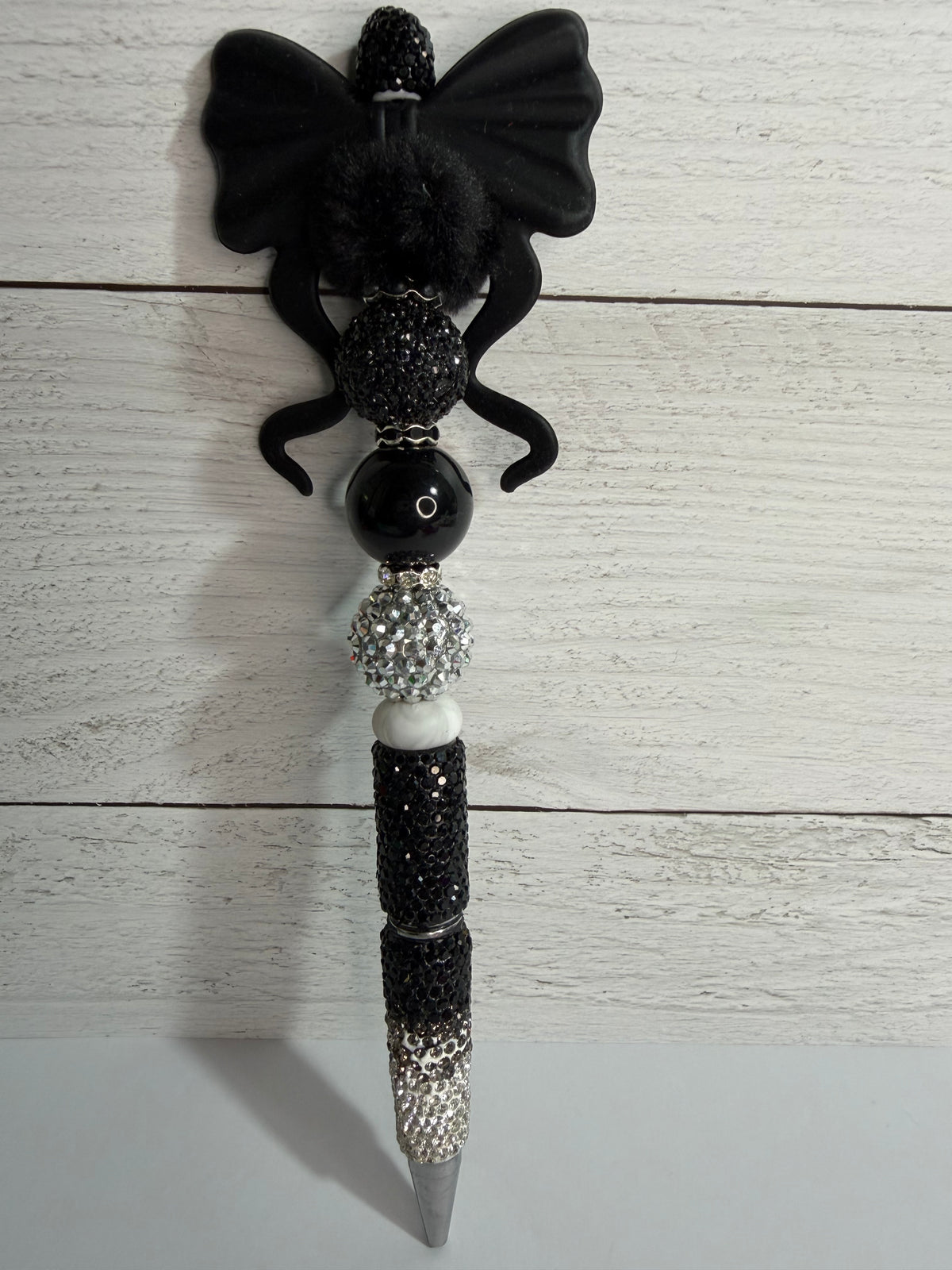 Bow rhinestone pen