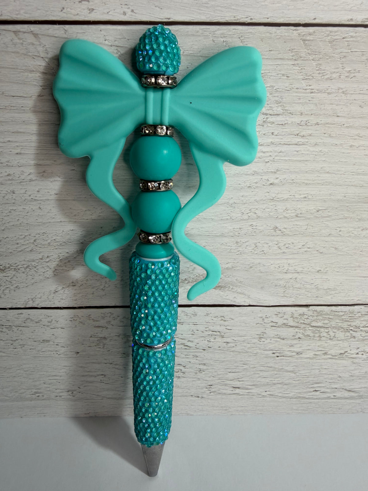 Bow rhinestone pen