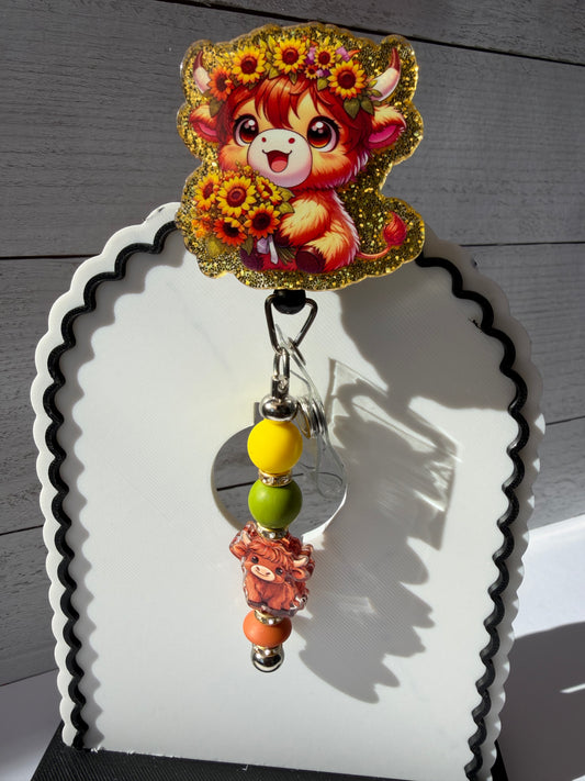 Cow badge reel